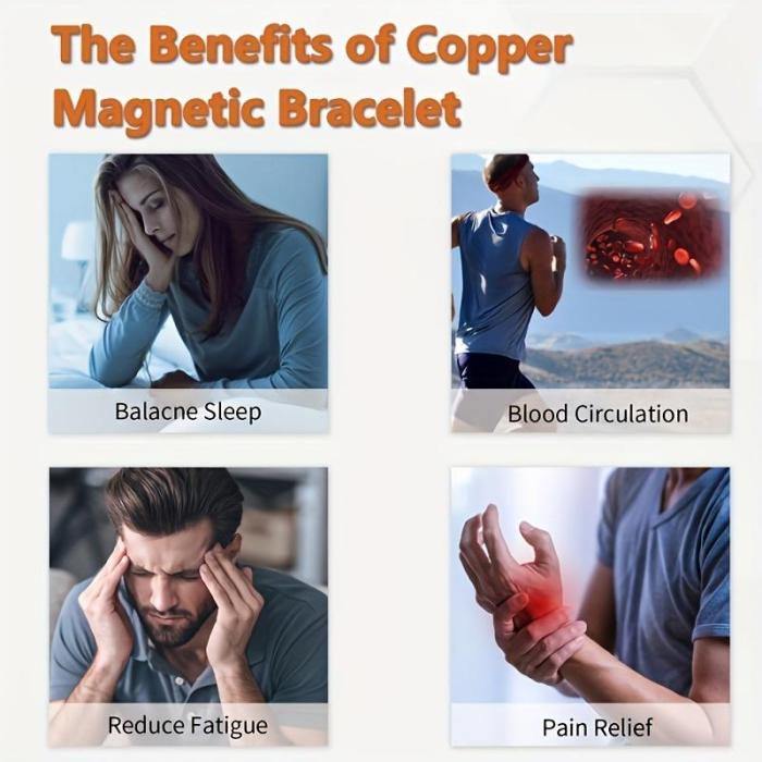 Copper Magnetic Bracelet – Relieve Fatigue & Boost Circulation