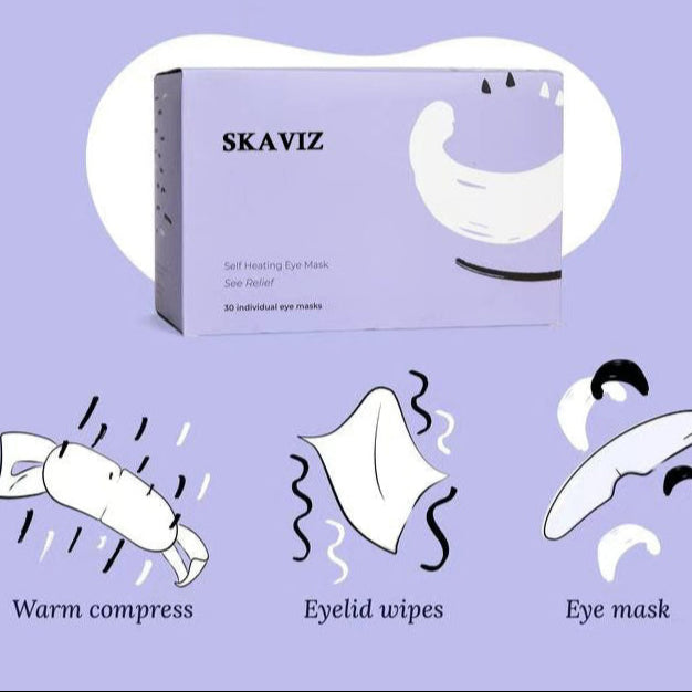 Save 60%, Only 1 Days Left! Skaviz Self-Heating Eye Masks (30 Count) Relieve dry eyes and fatigue, hydrate and soothe.