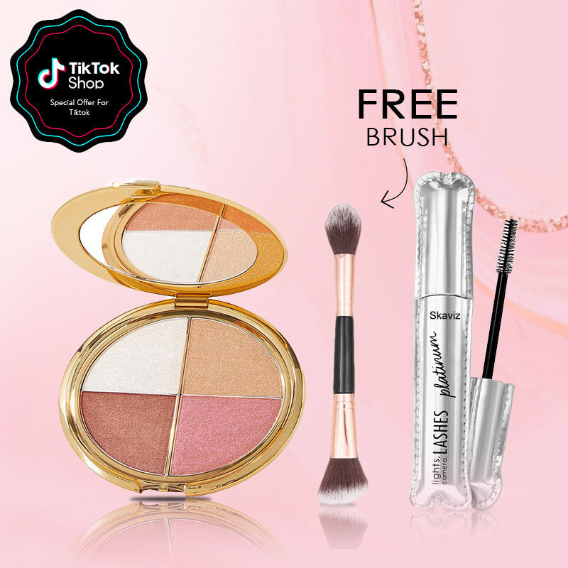 Eye & Cheek Palette – Instant Glow, Eyeshadow & Highlighter in One