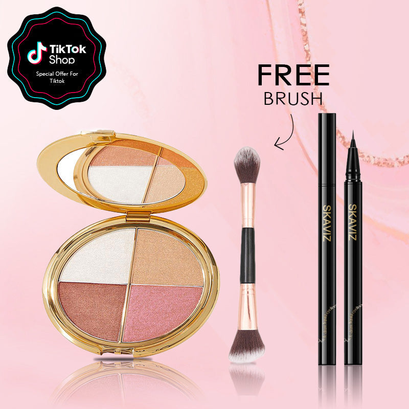 Eye & Cheek Palette – Instant Glow, Eyeshadow & Highlighter in One