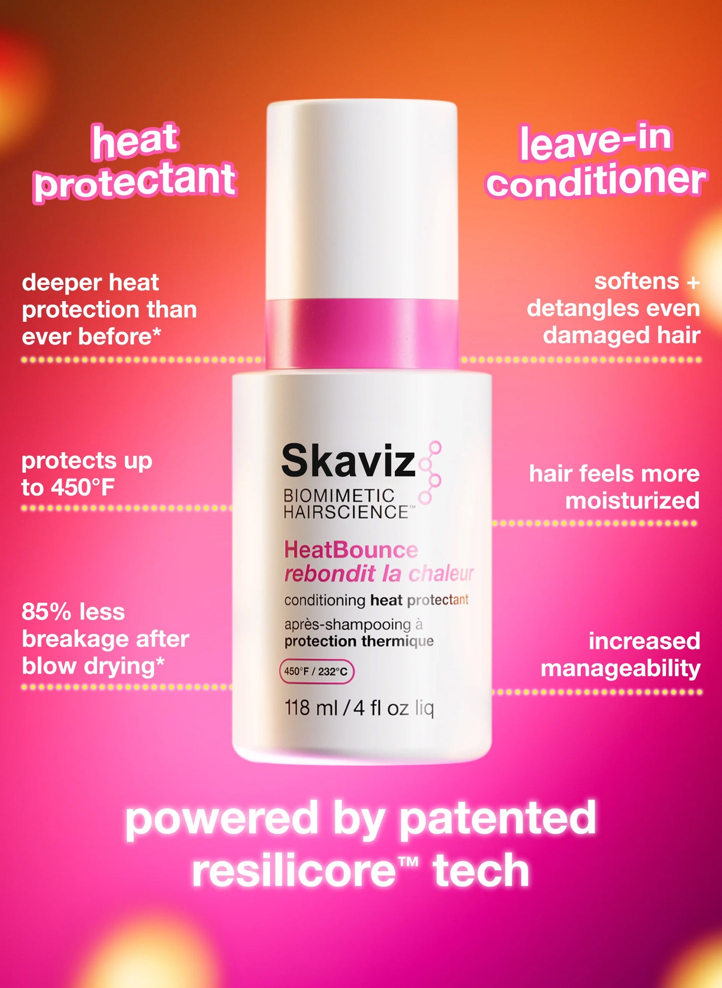 Ultimate Heat Protection Leave-In Conditioner: 85% Less Breakage, Softer, Smoother Hair