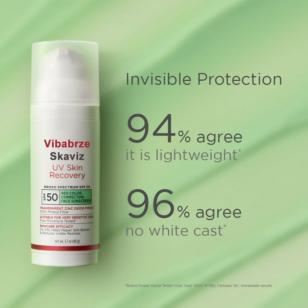 Green Color-Correcting Sunscreen SPF 50 โ Neutralizes Redness & Evens Skin Tone
