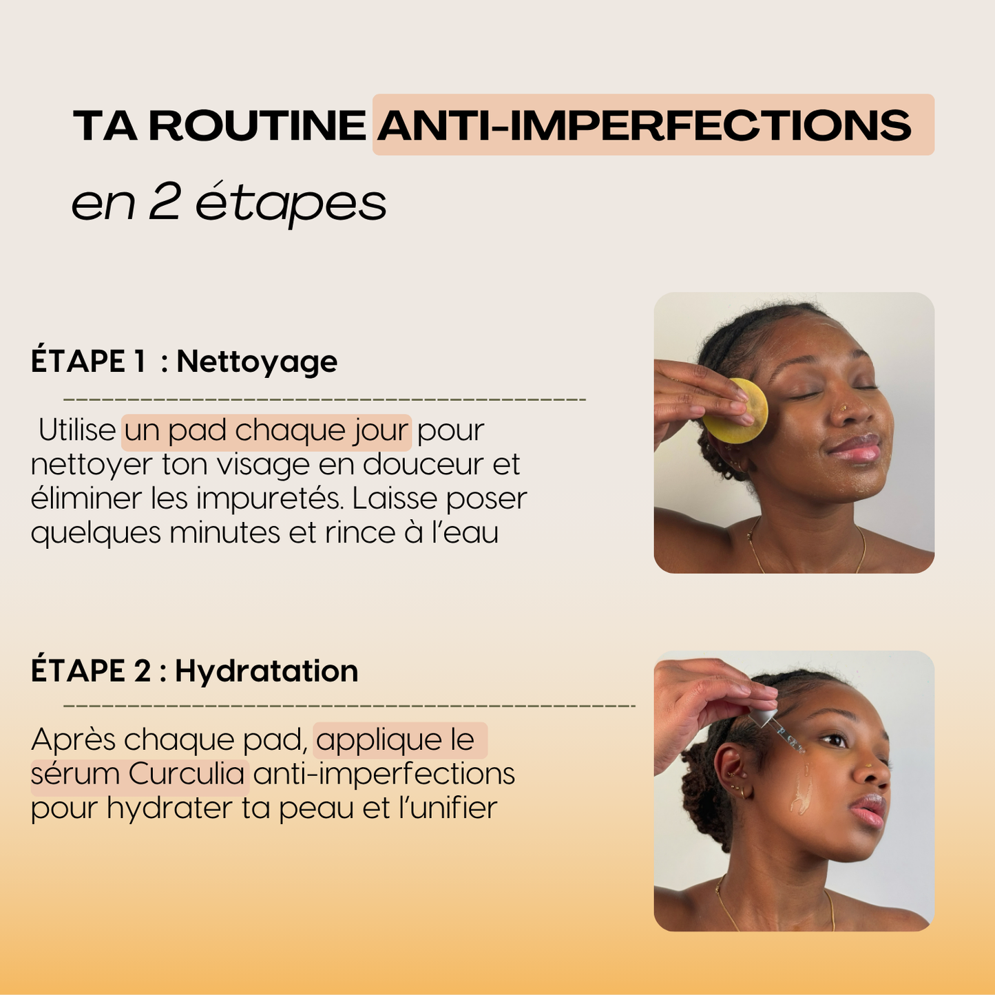 Routine de soin anti-imperfections 4-en-1 – Combat les boutons, les pores, les taches et la texture irrégulière