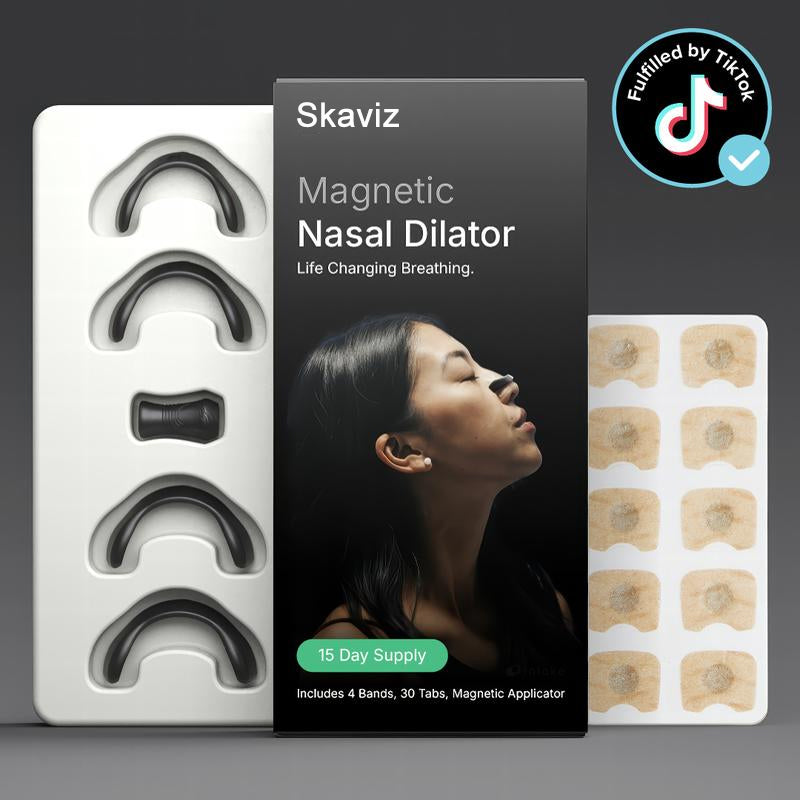 Breathe Better Instantly – Magnetic Nasal Strips Starter Kit + 15 Day Extra Strength Supply