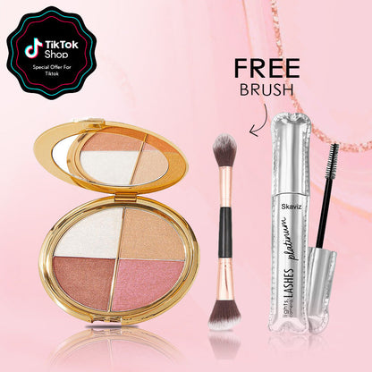 Eye & Cheek Palette – Instant Glow, Eyeshadow & Highlighter in One