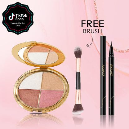 Eye & Cheek Palette – Instant Glow, Eyeshadow & Highlighter in One