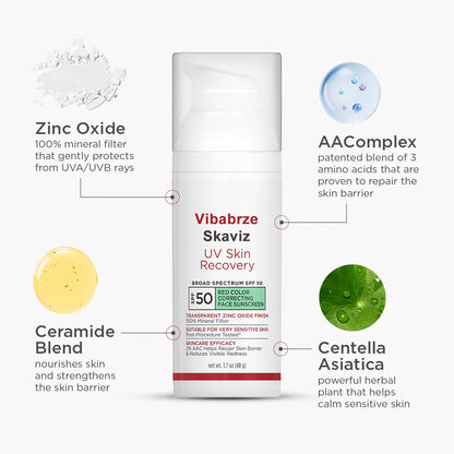Green Color-Correcting Sunscreen SPF 50 – Neutralizes Redness & Evens Skin Tone